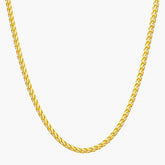 Sterling Silver 2.3mm Franco Chain - Gold Plated